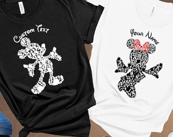 Shirt koppel Mickey en Minnie, gepersonaliseerd Disney Vacation-T-shirt