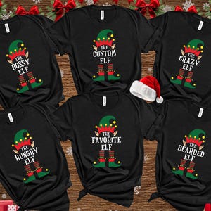 Custom Elf Shirt, Custom The Elf Shirt, Funny Christmas Shirt, Christmas Family Matching, Christmas Elf Shirts,Christmas Family Matching Tee
