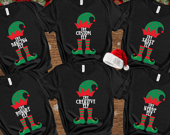 Custom 'The Elf' Matching Christmas Family Shirts: Funny Holiday Apparel