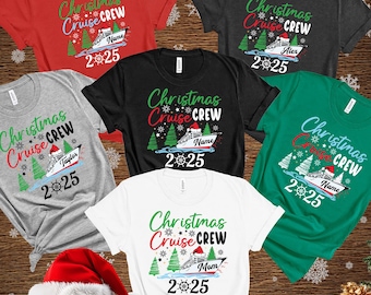 Christmas Cruise Crew 2025 Shirt: Matching Family Cruisemas Tee