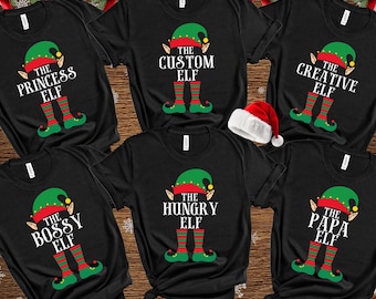 Custom Elf Christmas Shirts: Matching Family Holiday Tees