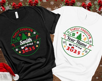 Custom Family Christmas 2025 Shirt: Personalized Holiday Pajamas