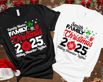 Personalized Family Christmas 2025 Shirt: Custom Name Matching Pajamas