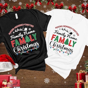 Custom Family Christmas Shirt: Holiday Lights Matching Xmas Pajama Top