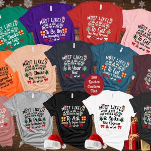 Meest waarschijnlijke kerstshirts, 200 citaten meest waarschijnlijk voor shirts, meest waarschijnlijke kerstshirt familie bijpassende, kerstgroep shirt.