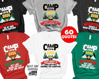 Camp Crew 2026 Shirt: Funny Camping Group Tee - 60 Quotes