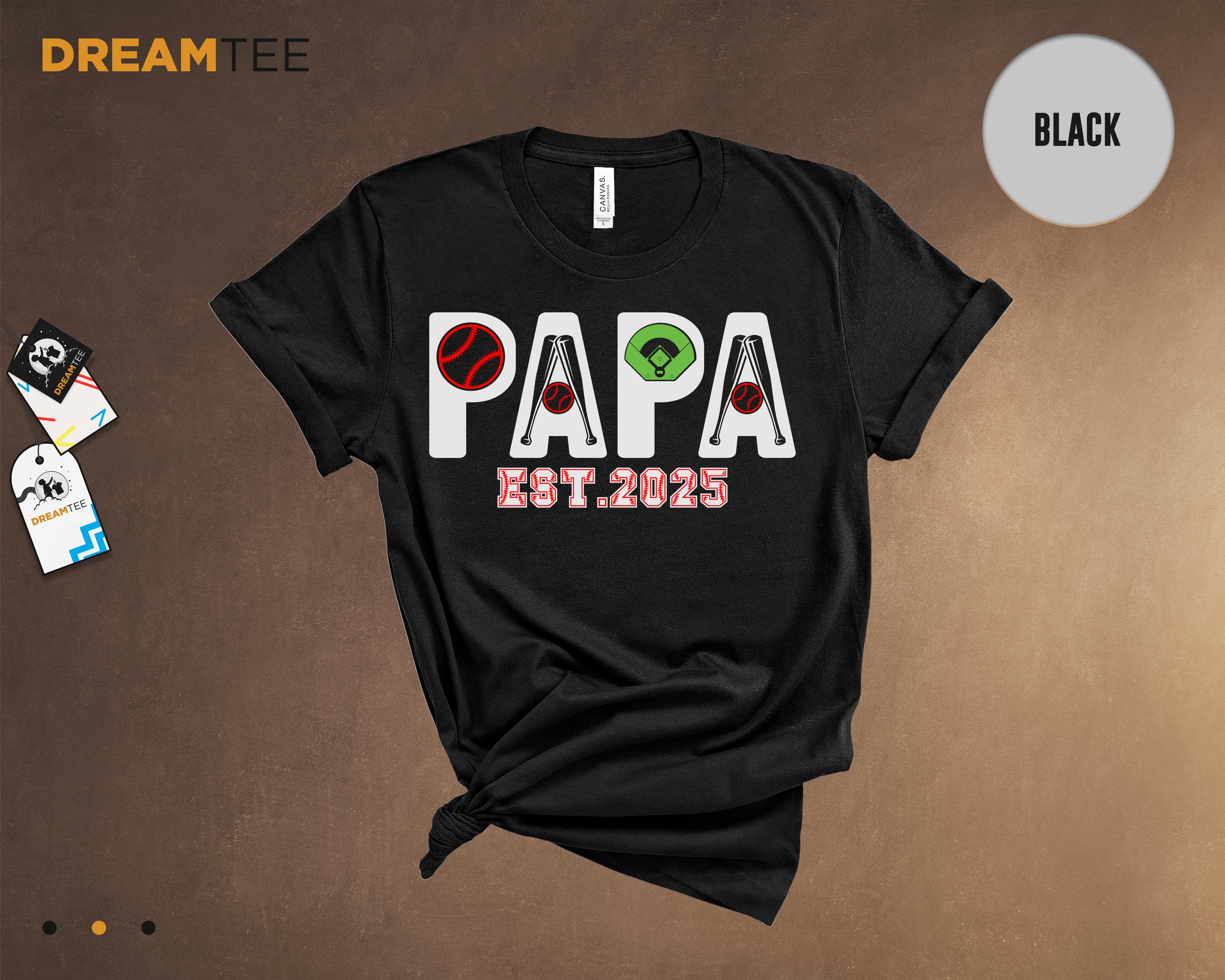 Custom Baseball Papa Shirt, Personalized Father's Day Gift