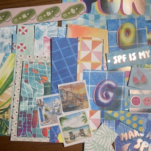 Sommer Urlaub Junk Journal/Scrapbook Ephemera