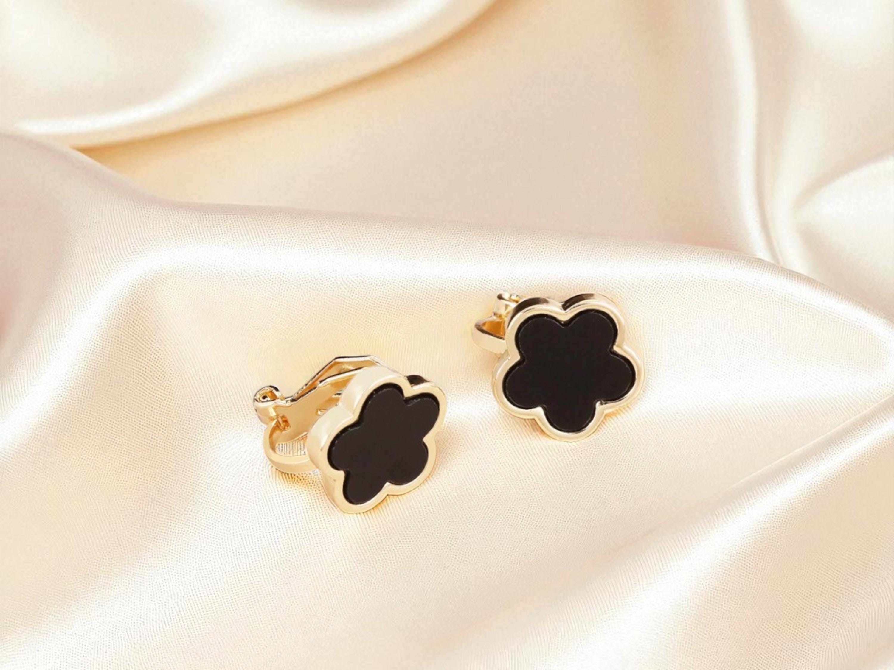 Evensee Boucles D'Oreilles Argent 925 Trèfle à Quatre Feuilles - Malachite Et Zirconia, Cadeau Élégant Pour Femme