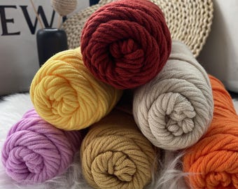 Fil de coton pur ultra doux, fabriqué à la main – Fil de haute qualité pour le tricot, le crochet et les loisirs créatifs