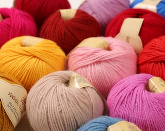 Fil de laine, fil mérinos, fil Aran, fil, Tynn Peer Gynt, fil peigné, 43 couleurs de fil