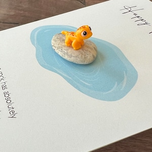 3D gecko card, personalized gecko, valentines, birthday greeting card, kids, adults, parents, pet, exotic reptile, pet lizard, pet gecko