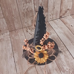 Halloween Witch Hat Ornament/ Farmhouse Country Decor / Tier Tray/ Dough Bowl/ Ornament