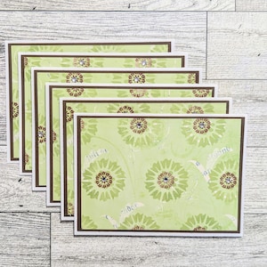 Note card Set of 6 Notecards Thank You Blank Card Set Congratulations Handmade Cards Easter Cards Snail Mail Spring Cards Floral Happy Mail