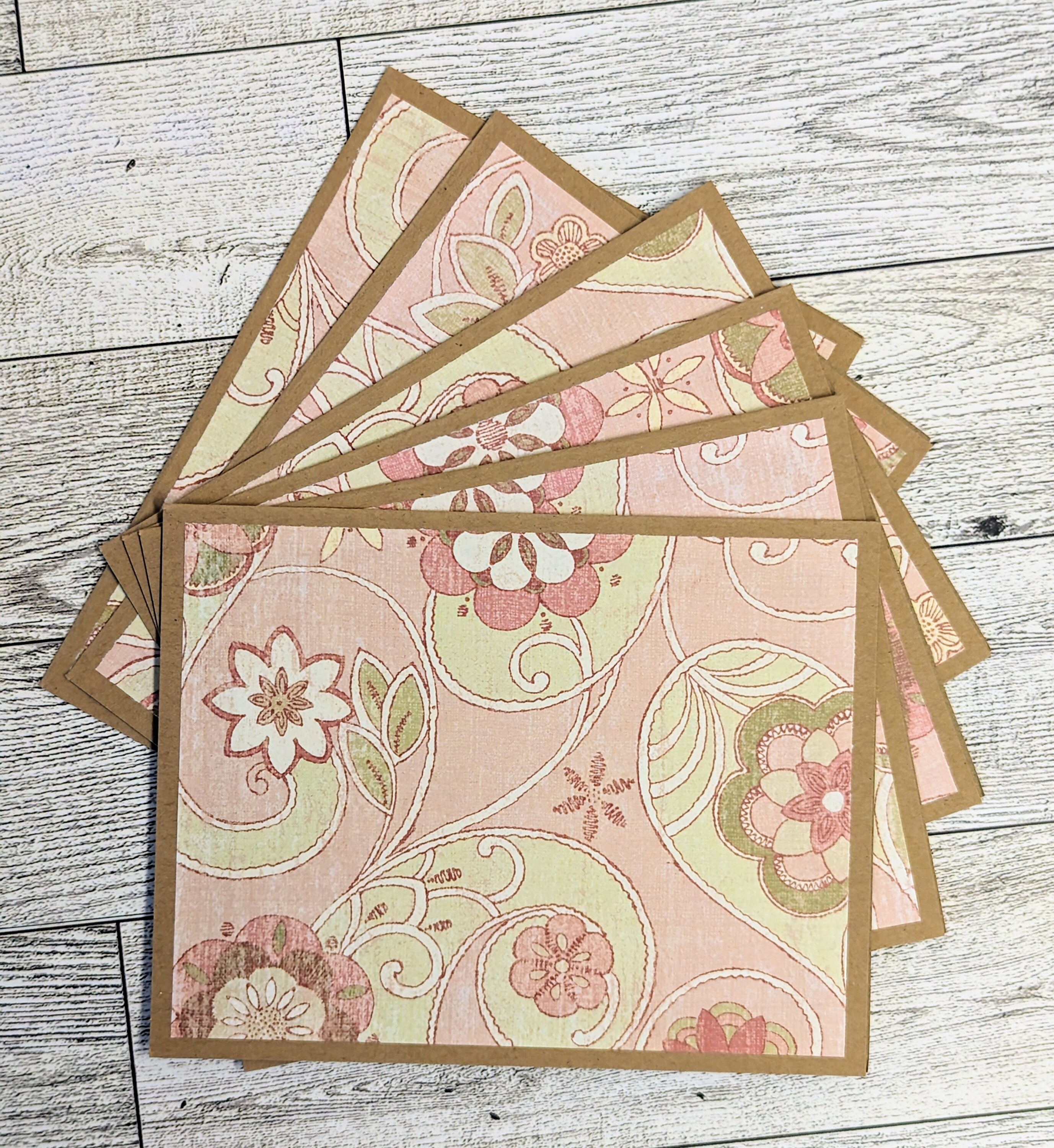 Note Card Set of 6 Notecard Set Stationery Pack Thank You Card Floral ...