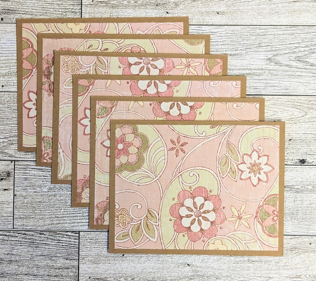 Note Card Set of 6 Notecard Set Stationery Pack Thank You Card Floral ...