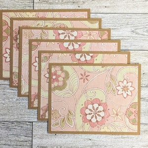 Hinweiskarten 6er Set Notecard Set Stationery Pack Dankeskarte Blumenkarte Glückwünsche Blankokarte Handgemachte Karten Schneckenpost Happy Mail