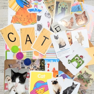 Kitty Cat Junk Journal Kit, Cat Theme Ephemera Bundle, Kitten Ephemera Craft Kit