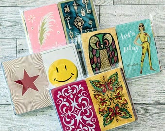 Vintage Playing Cards Nostalgic Kit Retro Cards Ephemera for Junk Journals and Scrapbooks Vintage Cards Variety Playing Cards Swap Cards