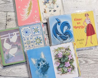 Vintage Playing Cards Nostalgic Kit Retro Cards Ephemera for Junk Journal Supplies and Scrapbooking Vintage Cards Variety Playing Cards