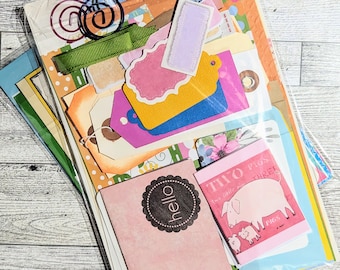 Bright Junk Journal Kit: Spring Floral Ephemera, Mixed Media Stash