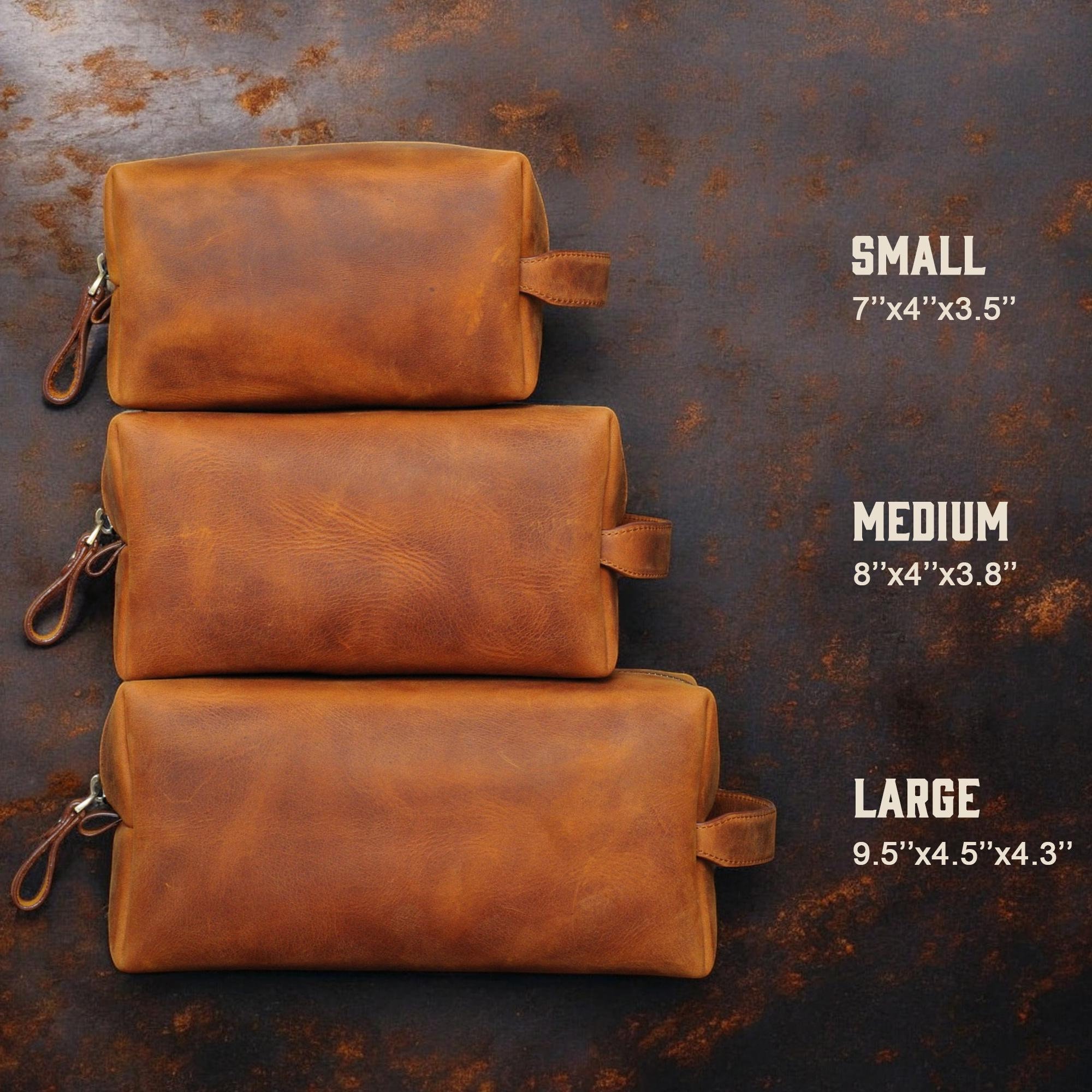 Personalized Leather Dopp Kit, Handmade Dopp Kits, Custom Toiletry Bag ...