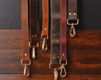 Leather Replacement Strap for Bag, Purse, Camera, Handcrafted Replacement Strap, Crossbody Strap, Custom Christmas Gift, Leather Bag Handle