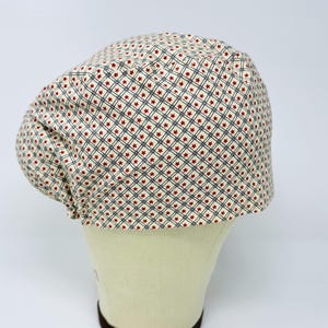 Star Euro Scrub Cap with satin lined. Summer Surgical Hat for Women. European Surgical scrub cap.