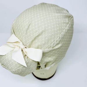 Euro Scrub Cap with Ties. Spring European Satin Lined scrub caps for women.