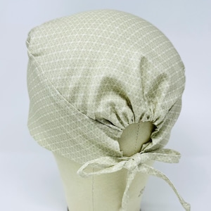 Men&#39;s Scrub Cap with Tie Back, Skull tie-back style surgical Scrub Hat.