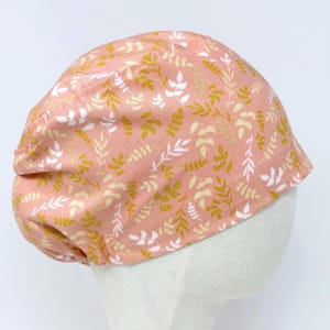 Floral Euro Scrub Cap with satin lined. Summer Surgical Hat for Women. European Surgical scrub cap.