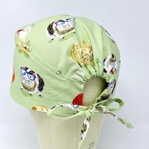Guinea pig Men&#39;s Scrub Cap with Tie Back, Animal skull tie-back style surgical Scrub Hat.