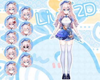 Girl Live2d Vtuber Model for Commercial use | Premade Vtuber Model | Live2D Model | Fully Rigged | Ready to use