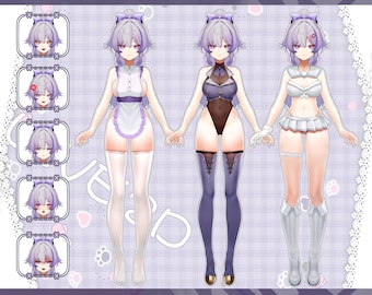 Girl Live2d Vtuber Model for Commercial use | Premade Vtuber Model | Live2D Model | Fully Rigged | Ready to use