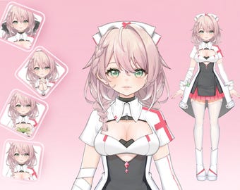Verpleegkundige Vtuber-model | Vooraf gemaakt Vtuber-model | Live2D-model | Volledig getuigd | Klaar voor gebruik