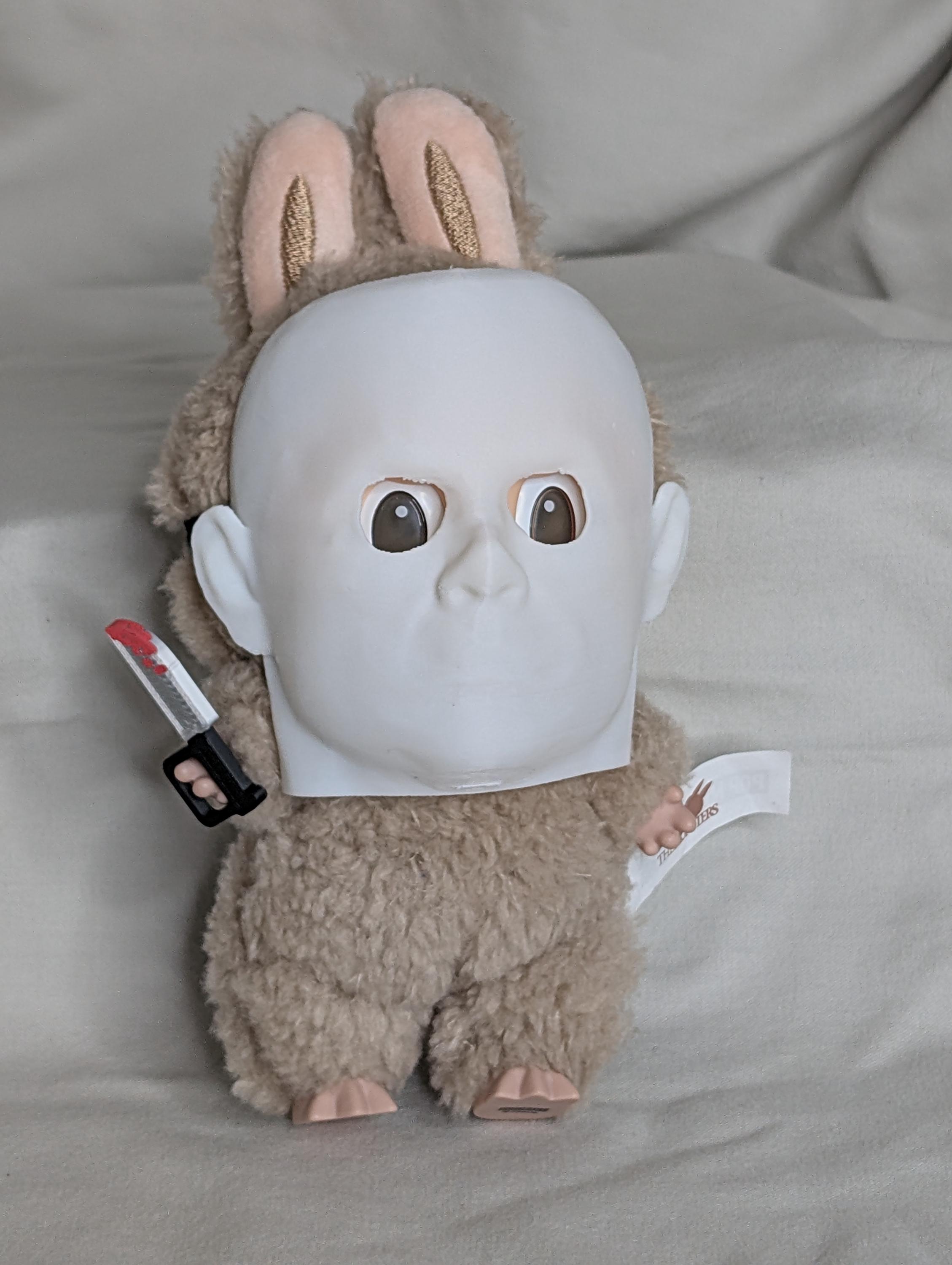 Labubu Mask / Butcher Knife - "Halloween" Michael Myers  - Dress-Up Accessory