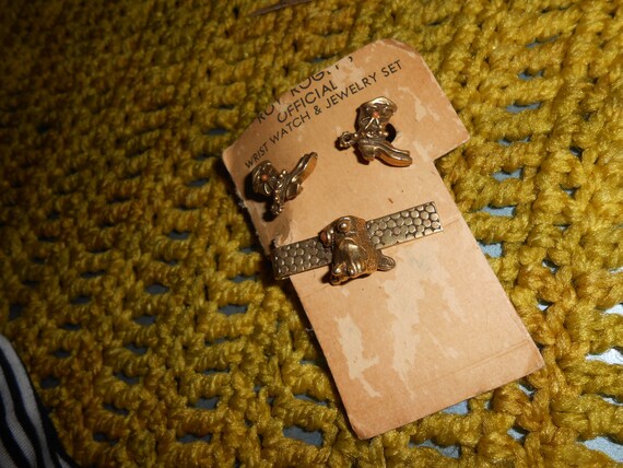 Vintage Roy Rogers Cuff Links and Tie Bar