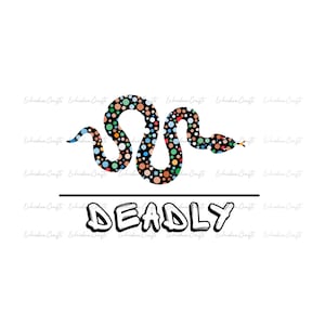 Deadly Snake with Rainbow Dot Art PNG Download