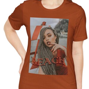 Black Woman Shirt, Graphic Shirt, Unisex Short Sleeve Shirt, Beach T-Shirt, Gift for Her, Bold T-shirt, Party T-Shirt, Party Shirt, Beach