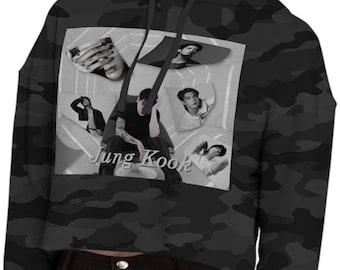 Jungkook Hoodie, BTS Hoodie, Cropped BTS Hoodie, Short Hoodie, Kpop Hoodie, KPop Merch Hoodie, BTS Fan Gift, Bangtan Boys, Korean Pop