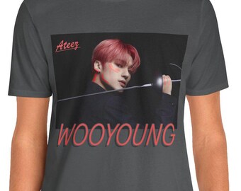 Camiseta Wooyoung, camiseta Ateez, camiseta Wooyoung, camiseta KPop, camiseta de merchandising KPop, fan de Ateez, camiseta unisex Wooyoung Ateez, pop coreano