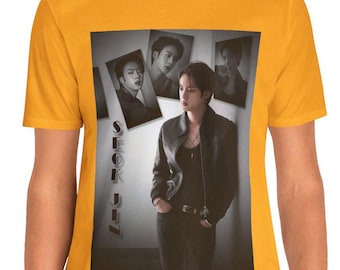 BTS ジン「ワールドワイドハンサム」Tシャツ - コットン製ユニセックス