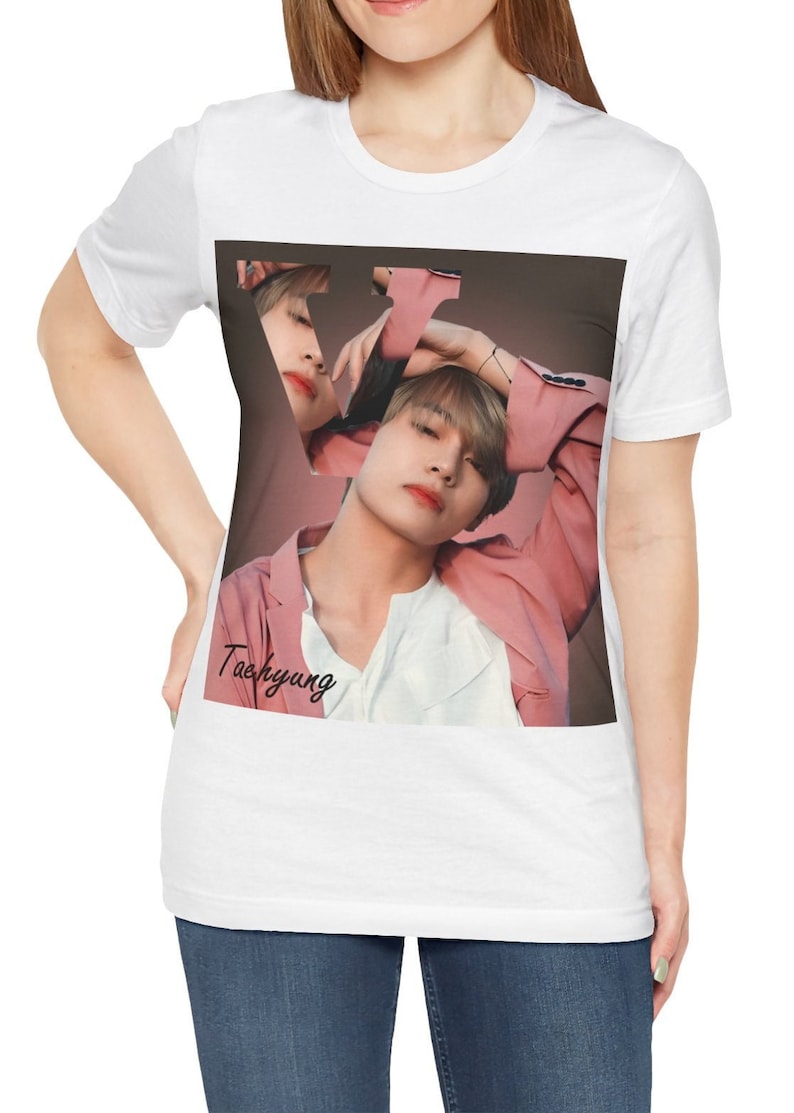 V Shirt, Taehyung Shirt, BTS Shirt, Kpop Shirt, Fan Gift, KPop Merch tshirt, BTS Fan, V Fan, V BTS Unisex Tshirt, Bangtan Boys, Korean Pop image 3