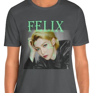 Maglietta Felix, maglietta Stray Kids, maglietta KPop, merchandising KPop, Jjam Stray Kids, Jjam Felix, maglietta unisex Felix Stray Kids, pop coreano, Felix Lee