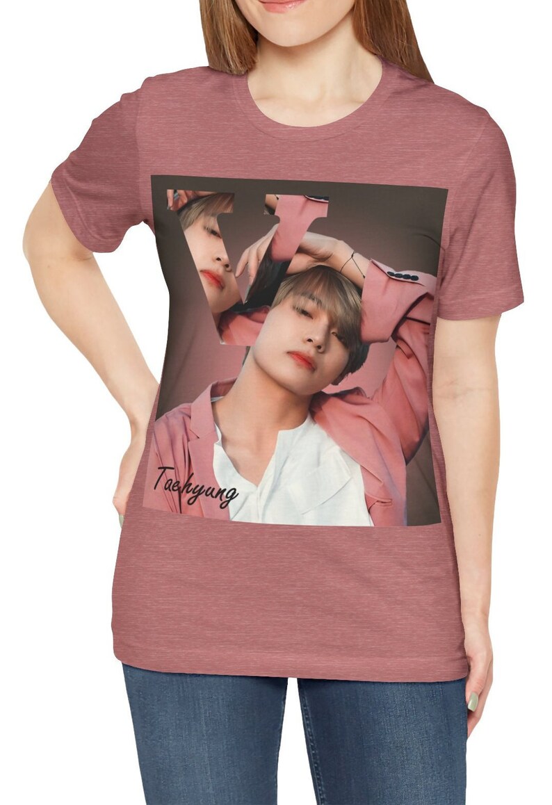 V Shirt, Taehyung Shirt, BTS Shirt, Kpop Shirt, Fan Gift, KPop Merch tshirt, BTS Fan, V Fan, V BTS Unisex Tshirt, Bangtan Boys, Korean Pop image 4