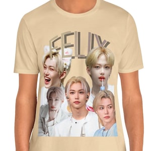 Camicia Felix, Camicia per bambini Stray, Camicia Kpop, Regalo fan, Camicia Merch Kpop, Fan Stray Kids, Maglietta unisex Felix Stray Kids, Pop coreano, Felix Lee