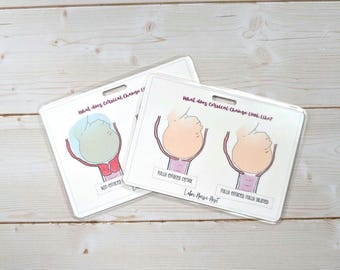 Cervical Change Badge Buddy: Labor andDelivery Visual Patient Education for labor nurse, midwife, nursing students, LDRP