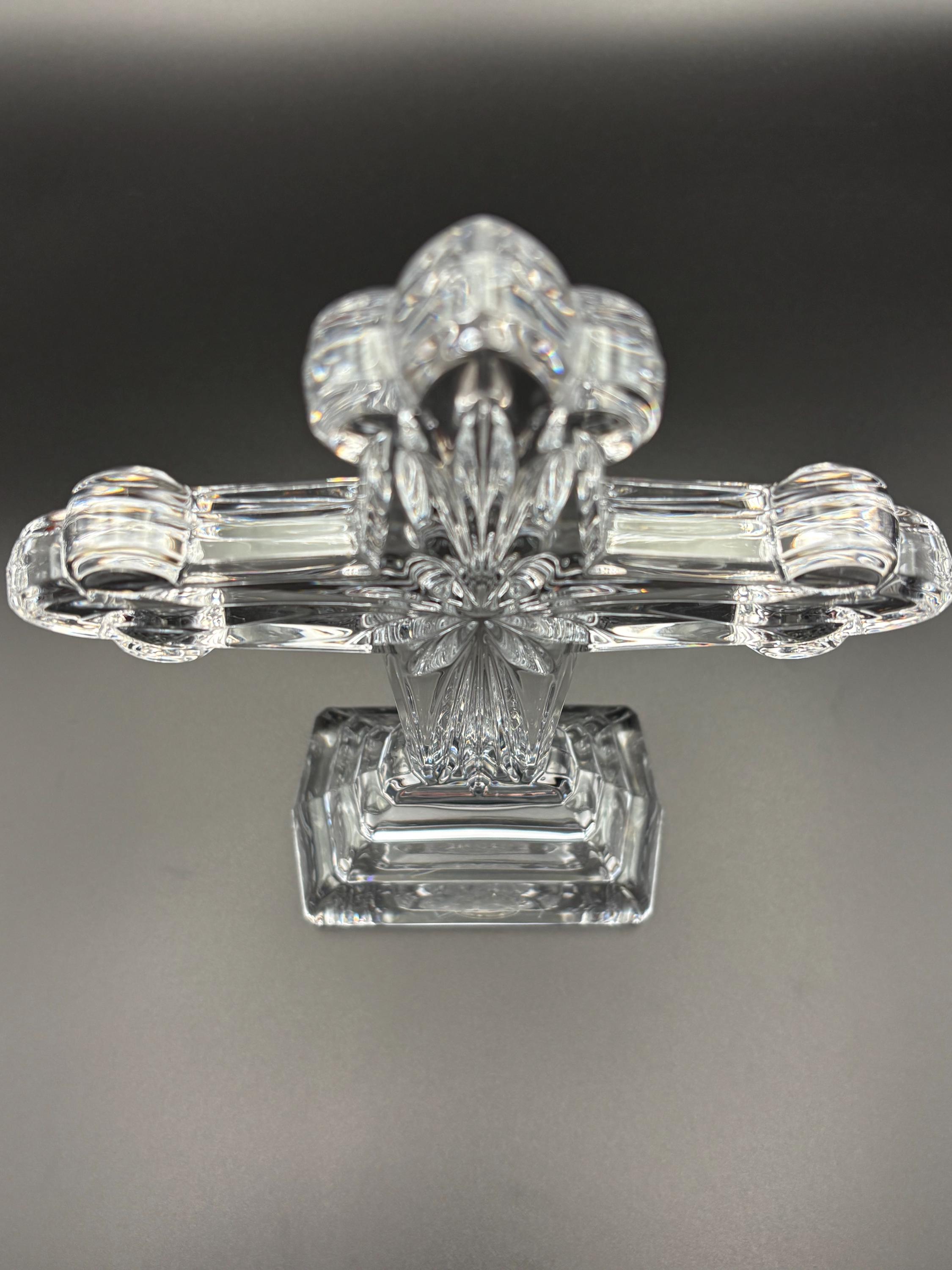 Slovenian 10” Crystal Cross / 24% Lead Crystal / Religious Decor