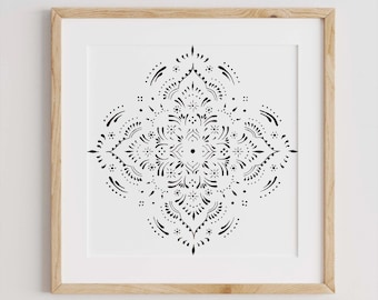 Hand Painted Watercolor Tile Art | Boho Wall Decor