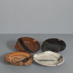 Handmade Pottery Spoon Rest: Kitchen Counter Decor